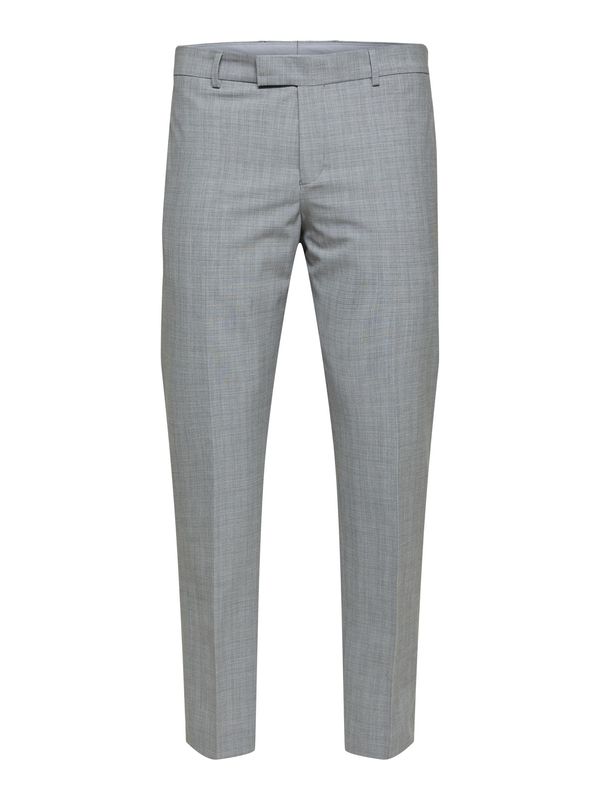 SELECTED HOMME SELECTED HOMME Панталон с ръб 'Ross'  камък / тъмносиво