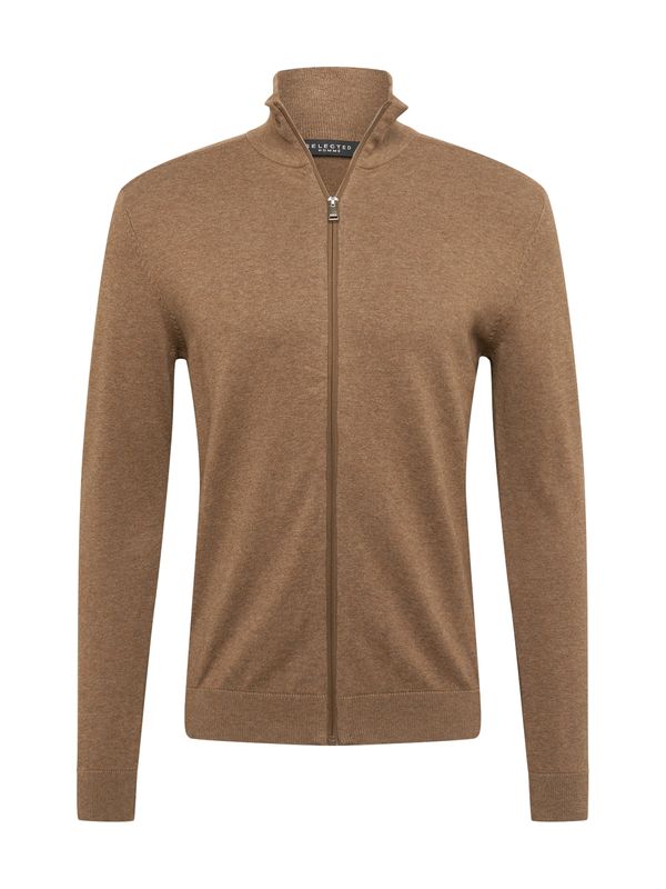 SELECTED HOMME SELECTED HOMME Плетена жилетка 'Berg'  кафяв меланж