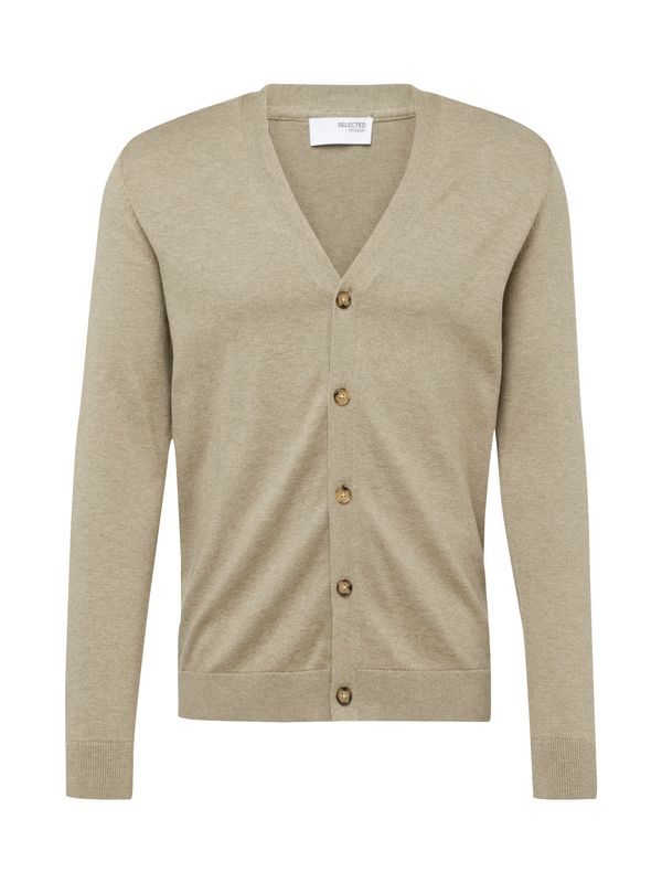 SELECTED HOMME SELECTED HOMME Плетена жилетка 'BERG'  сиво-бежово