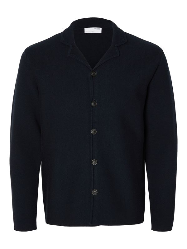 SELECTED HOMME SELECTED HOMME Плетена жилетка 'MILO'  нейви синьо