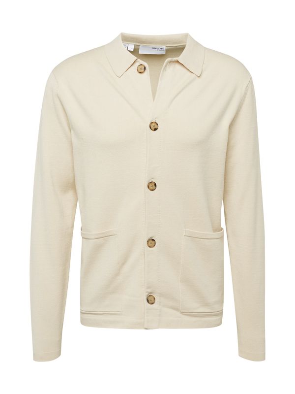 SELECTED HOMME SELECTED HOMME Плетена жилетка 'TELLER'  бежово