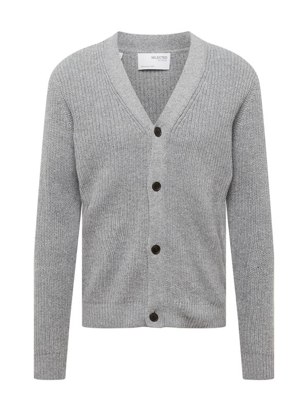 SELECTED HOMME SELECTED HOMME Плетена жилетка 'Utah'  сив меланж