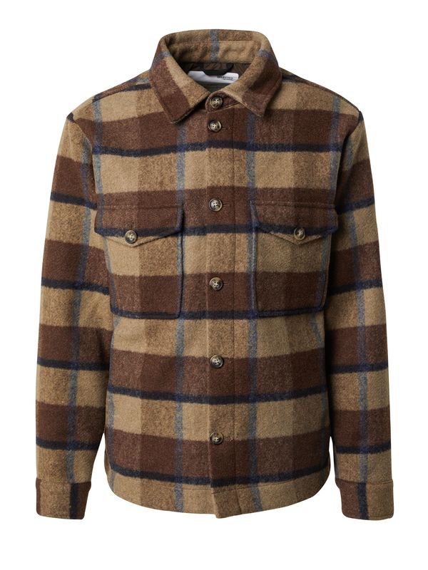 SELECTED HOMME SELECTED HOMME Преходно яке  нейви синьо / кафяво / светлокафяво