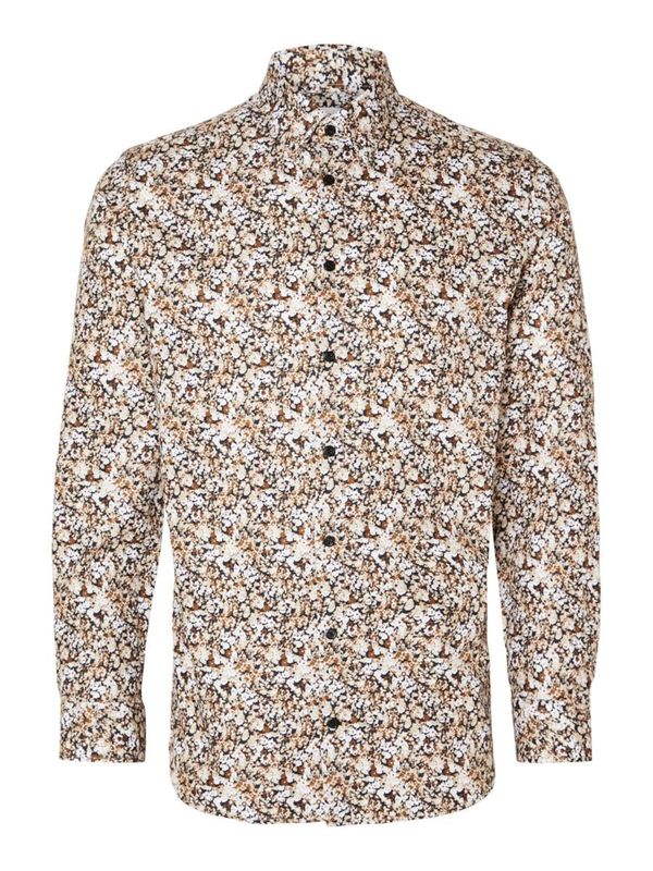 SELECTED HOMME SELECTED HOMME Риза 'Ethan'  бежово / сапфирено синьо / кафяво / бяло