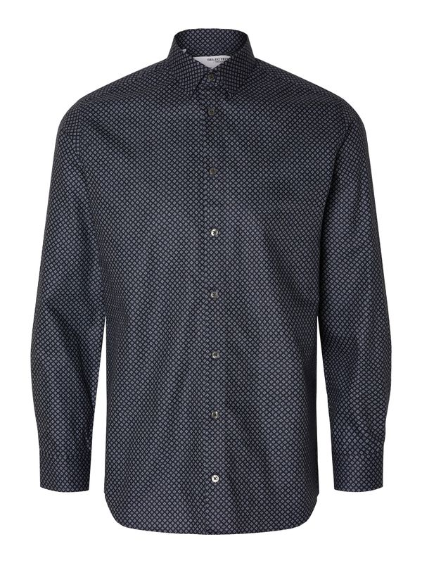 SELECTED HOMME SELECTED HOMME Риза 'ETHAN'  нейви синьо / сиво