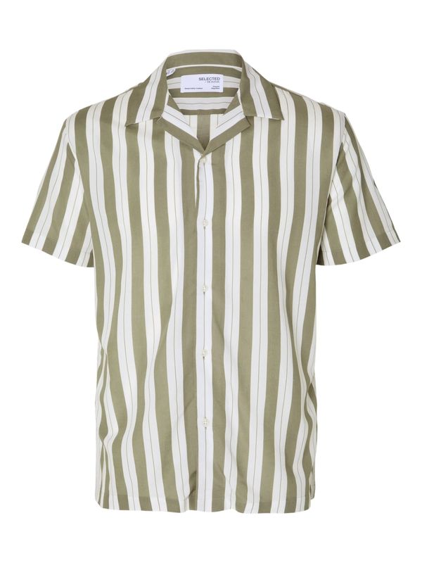 SELECTED HOMME SELECTED HOMME Риза 'Regair'  зелено / бяло