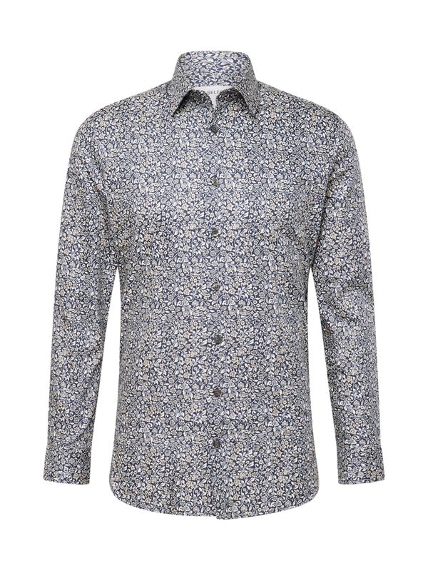 SELECTED HOMME SELECTED HOMME Риза 'SOHO-ETHAN'  бежово / нейви синьо / бяло