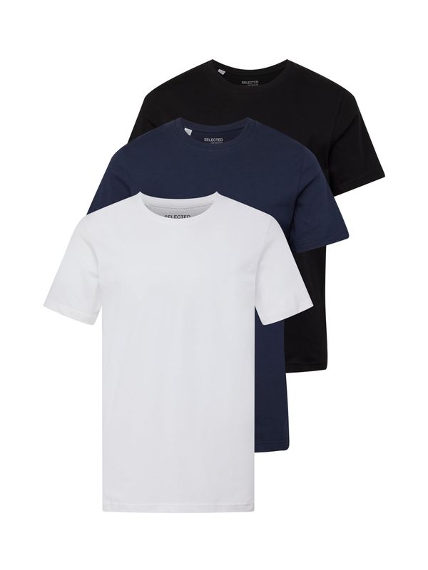 SELECTED HOMME SELECTED HOMME Тениска 'Axel'  синьо / черно / бяло