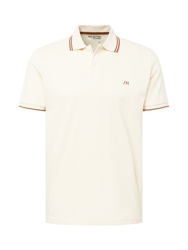 SELECTED HOMME SELECTED HOMME Тениска 'Dante'  шоколад / бял памук