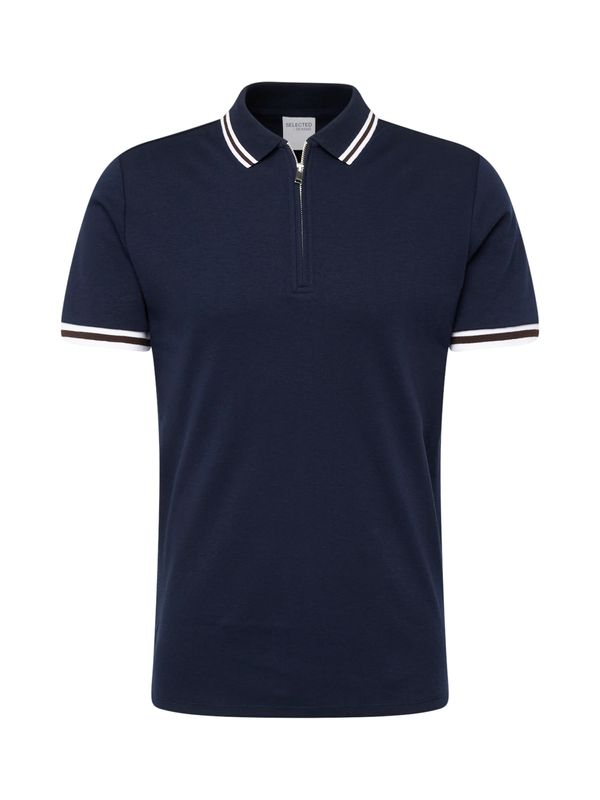 SELECTED HOMME SELECTED HOMME Тениска 'Toulouse'  нощно синьо / бяло