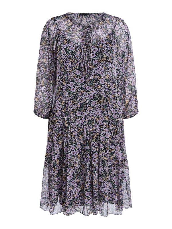 SET SET Рокля  зелено / пастелнолилаво / оранжево / черно