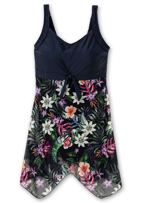 SHEEGO SHEEGO Бански костюм рокля  нейви синьо / мента / тъмнолилаво / тъмнорозово