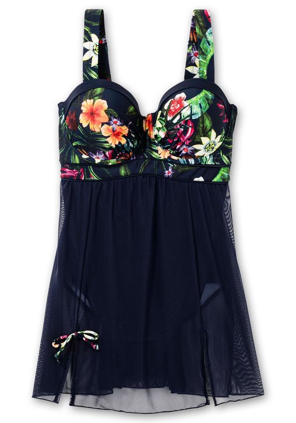 SHEEGO SHEEGO Бански костюм рокля  тъмносиньо / зелено / оранжево / червено