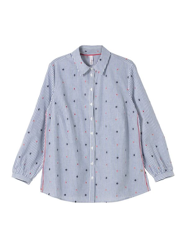 SHEEGO SHEEGO Блуза  нейви синьо / светлосиньо / червено / бяло