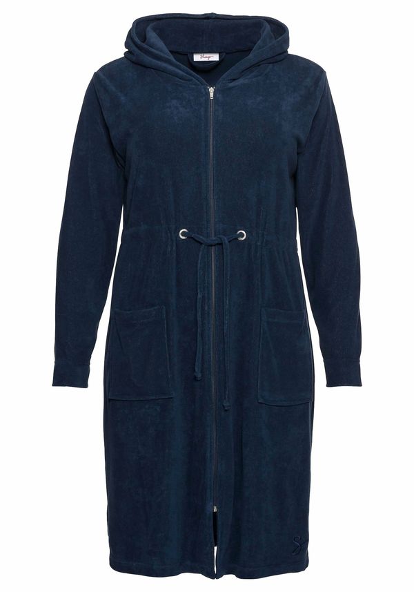 SHEEGO SHEEGO Дълъг халат за баня  морскосиньо