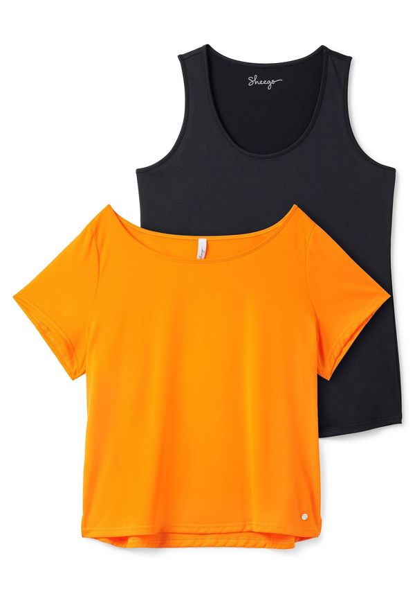 SHEEGO SHEEGO Функционална тениска  оранжево / черно