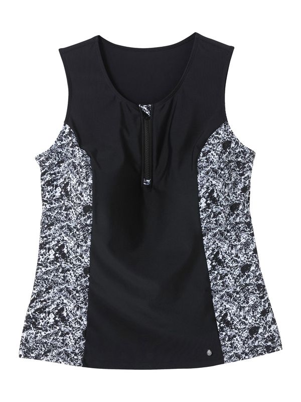 SHEEGO SHEEGO Горнище на бански танкини  черно / бяло