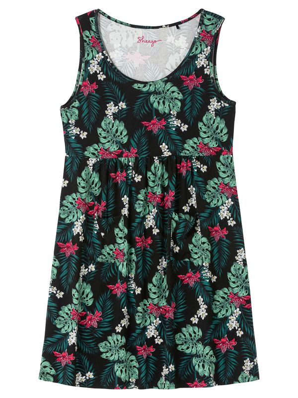 SHEEGO SHEEGO Плажна рокля  елхово зелено / пъстро