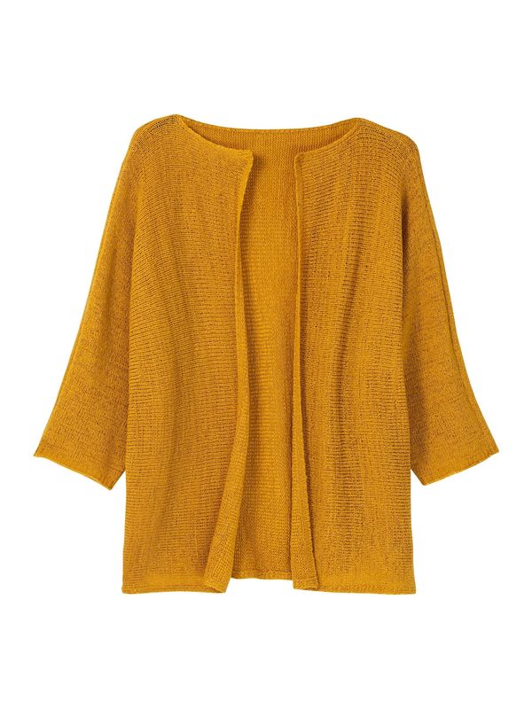 SHEEGO SHEEGO Плетена жилетка  горчица