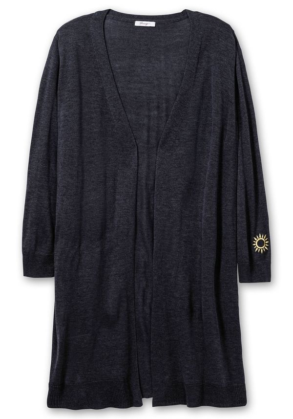 SHEEGO SHEEGO Плетена жилетка  нощно синьо