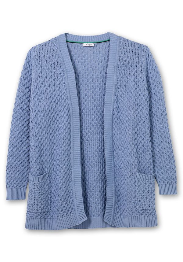 SHEEGO SHEEGO Плетена жилетка  опушено синьо