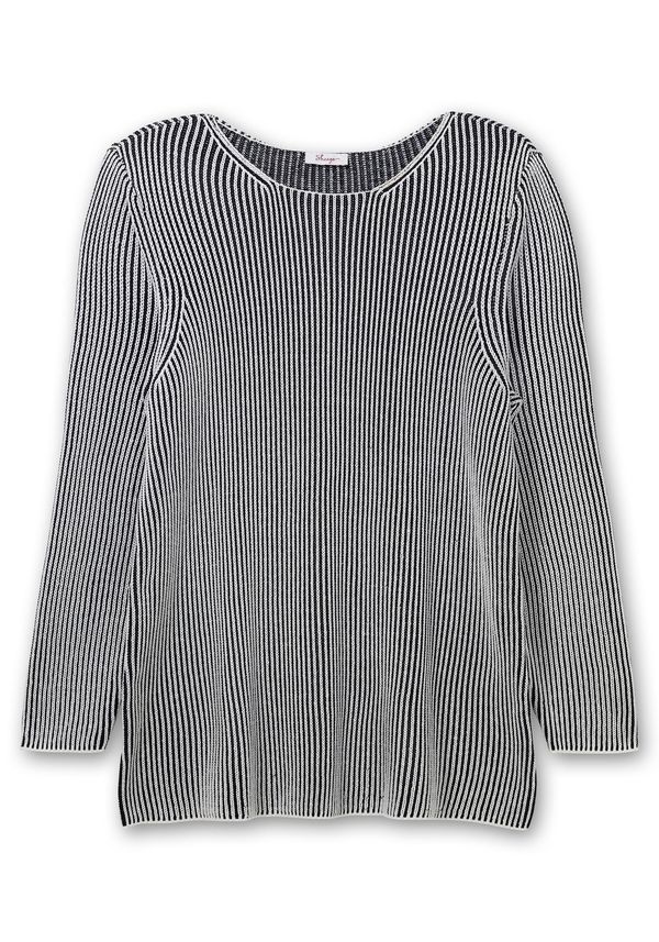 SHEEGO SHEEGO Пуловер  тъмносиньо / бяло