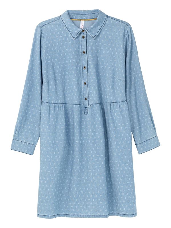 SHEEGO SHEEGO Рокля тип риза  светлосиньо / бяло