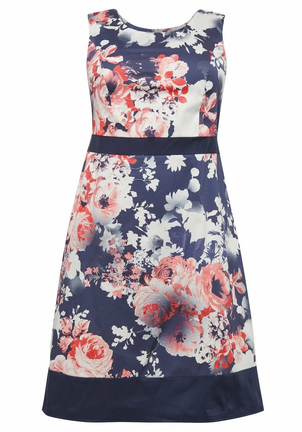 SHEEGO SHEEGO Рокля за коктейл  бежово / морскосиньо / светлорозово / червено