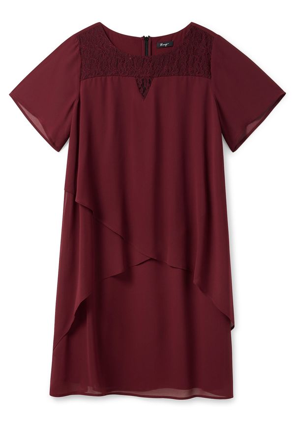SHEEGO SHEEGO Рокля за коктейл  винено червено