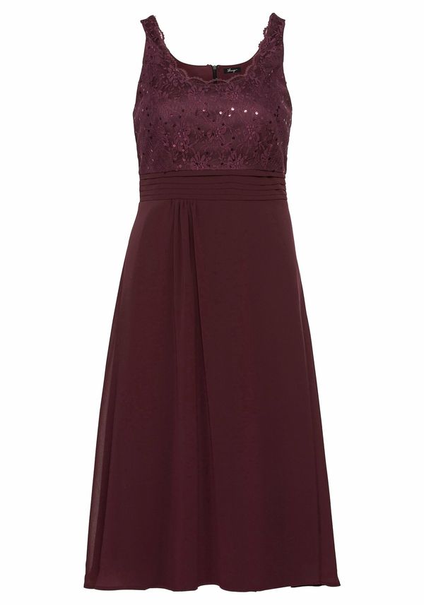 SHEEGO SHEEGO Рокля за коктейл  винено червено