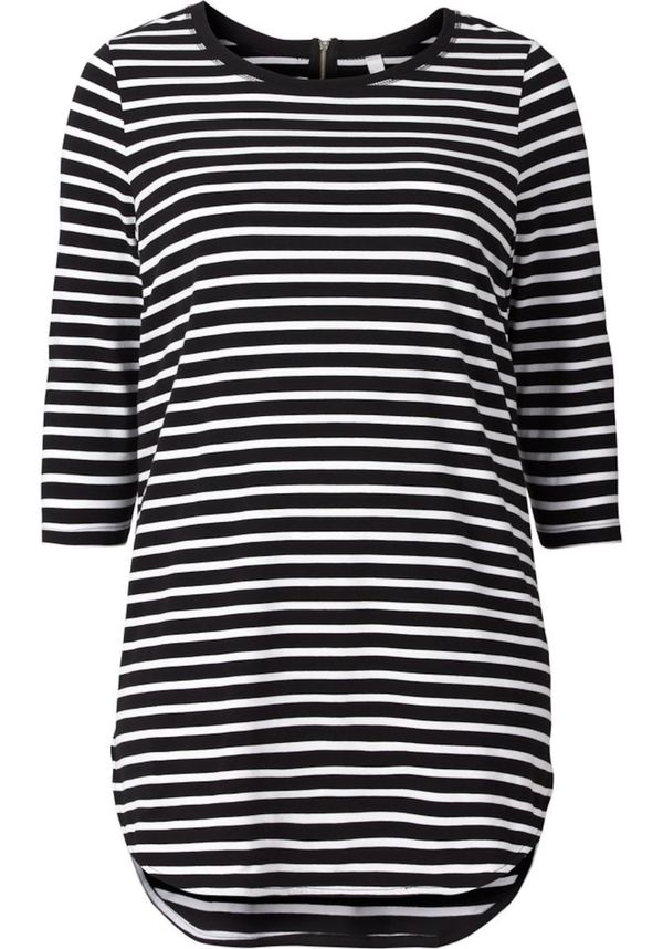 SHEEGO SHEEGO Тениска  черно / бяло