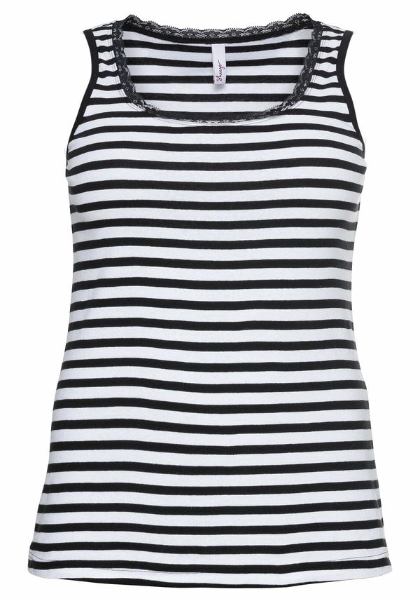 SHEEGO SHEEGO Топ  черно / бяло