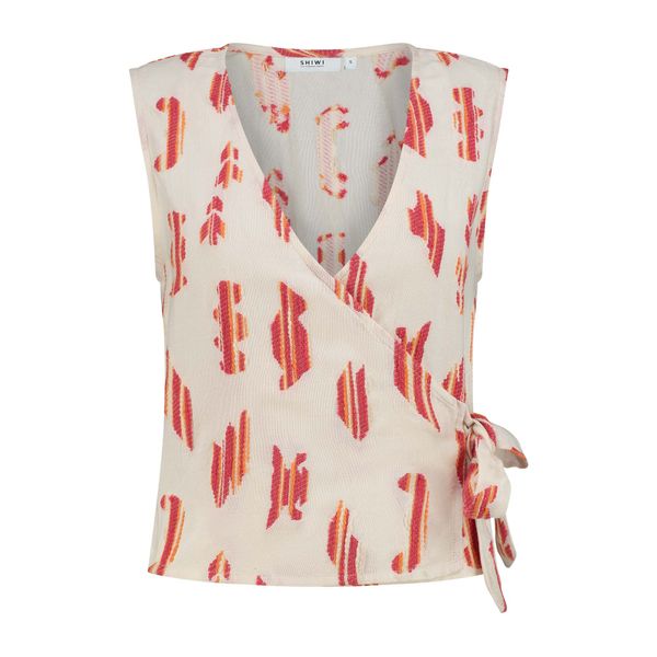 Shiwi Shiwi Блуза 'Bali'  оранжево / червено / бяло