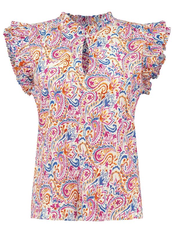 Shiwi Shiwi Блуза 'Texas'  синьо / оранжево / розово / бяло