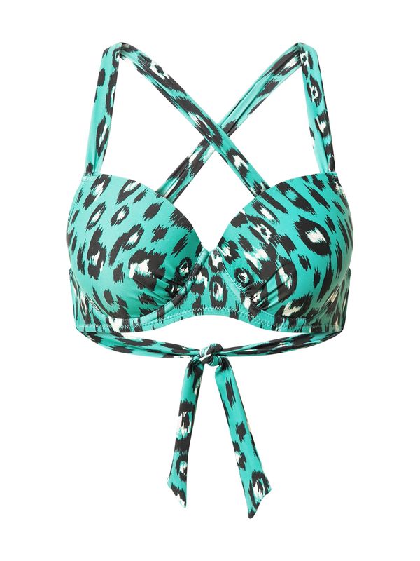 Shiwi Shiwi Горнище на бански 'Nora'  нефритено зелено / черно / бяло