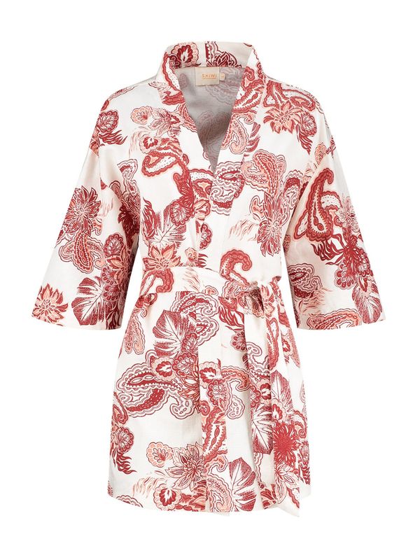 Shiwi Shiwi Къс халат за баня 'SAINT-TROPEZ'  розово / бяло