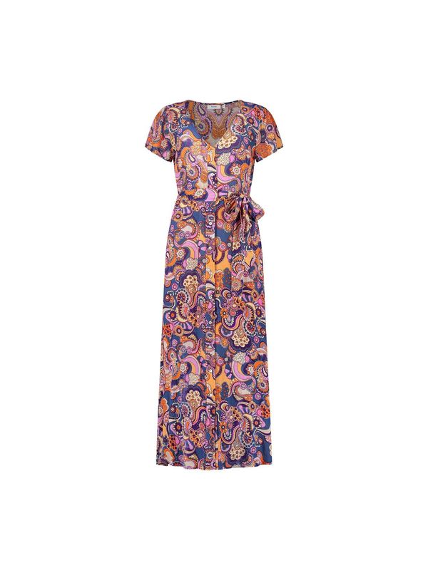 Shiwi Shiwi Лятна рокля 'Brazil'  синьо / тъмнолилаво / оранжево / светлорозово
