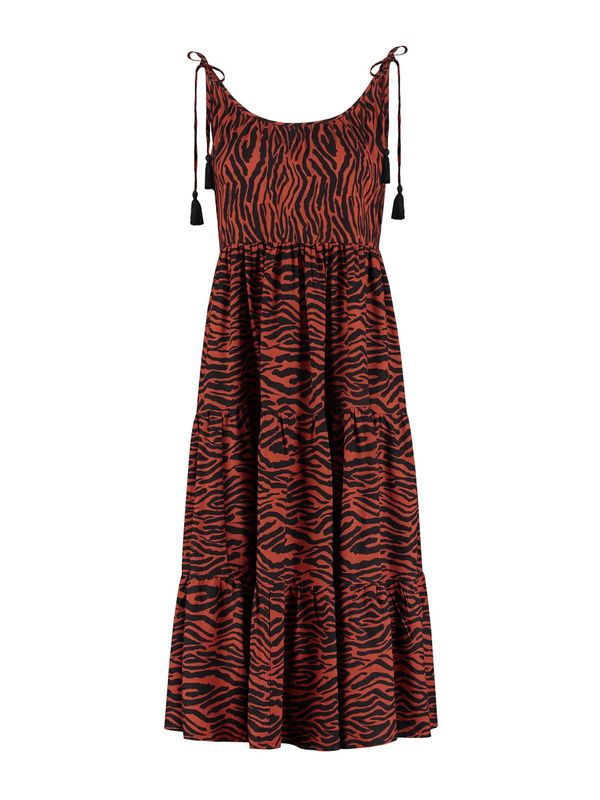 Shiwi Shiwi Плажна рокля  тъмночервено / черно