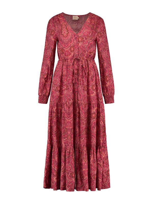 Shiwi Shiwi Рокля тип риза 'AZORES'  жълто / питая / пепел от рози / бяло