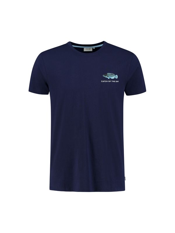 Shiwi Shiwi Тениска 'CATCH OF THE DAY'  нейви синьо / светлосиньо / черно / бяло