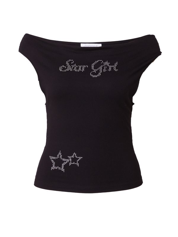 SHYX SHYX Тениска 'Amanda'  черно / сребърно