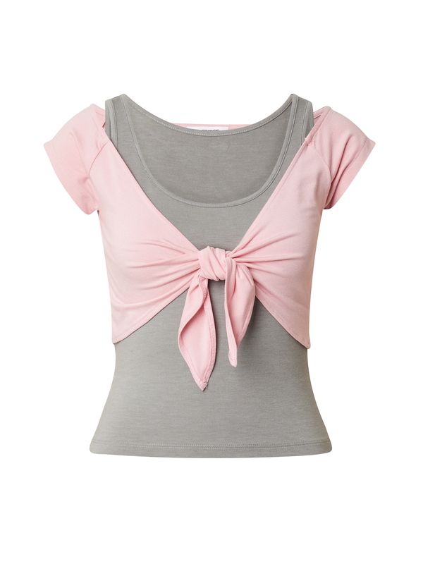 SHYX SHYX Тениска 'Clara'  тъмносиво / бледорозово