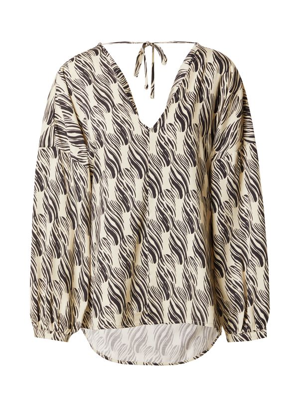 Sisley Sisley Блуза  светлобежово / черно