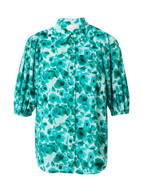 SISTERS POINT SISTERS POINT Блуза 'ELLA'  тюркоазен / нефритено зелено / пастелно зелено / мръсно бяло