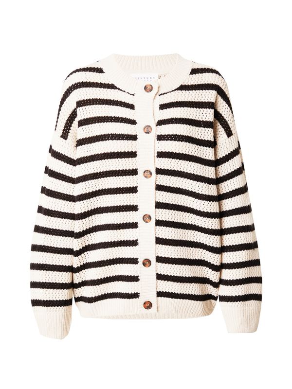 SISTERS POINT SISTERS POINT Плетена жилетка 'HAVA'  цвят "пясък" / черно