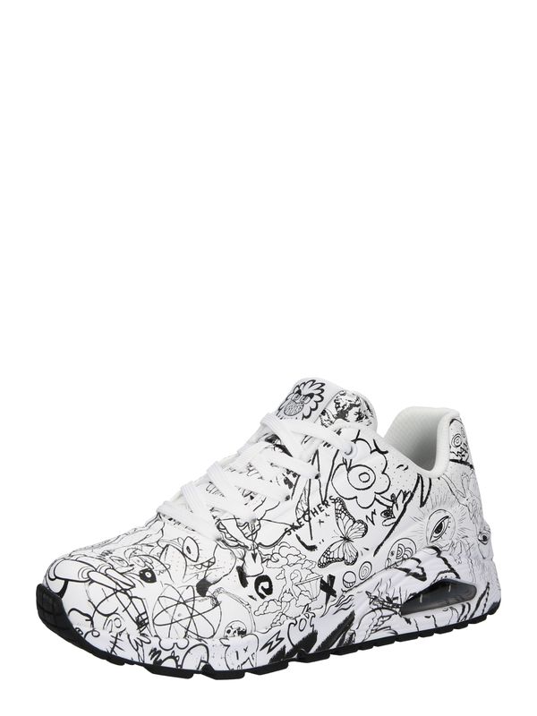 SKECHERS SKECHERS Ниски маратонки 'UNO'  черно / бяло