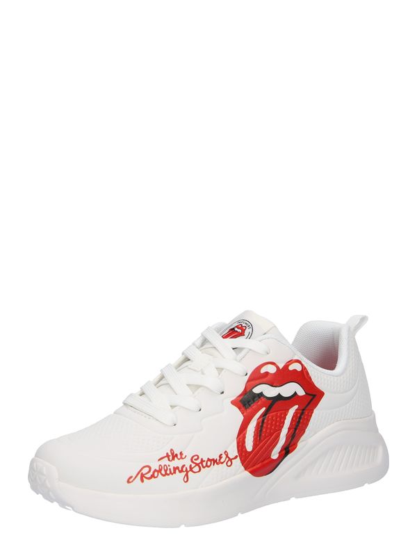 SKECHERS SKECHERS Ниски маратонки 'Uno Lite'  червено / бяло / бял памук