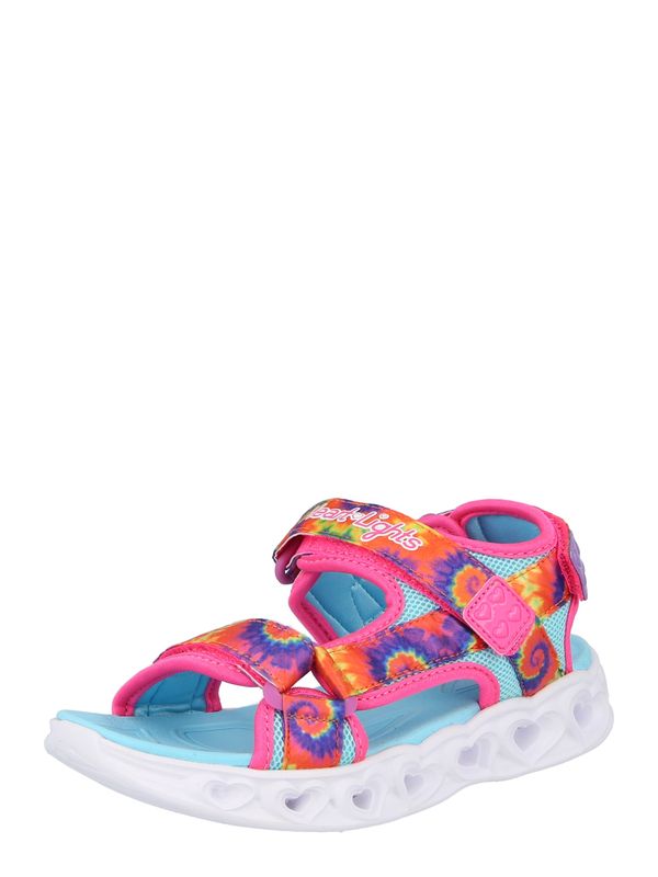 SKECHERS SKECHERS Сандали 'Heart Lights'  тюркоазен / тъмнолилаво / тъмнооранжево / светлорозово