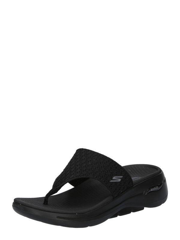 SKECHERS SKECHERS Сандали с разделител за пръстите 'GO WALK'  светлосиво / черно