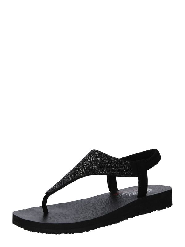 SKECHERS SKECHERS Сандали с разделител за пръстите 'MEDITATION - ROCKSTAR'  черно